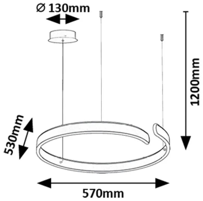 Lustra LED suspendata stil circular Silnora 57cm