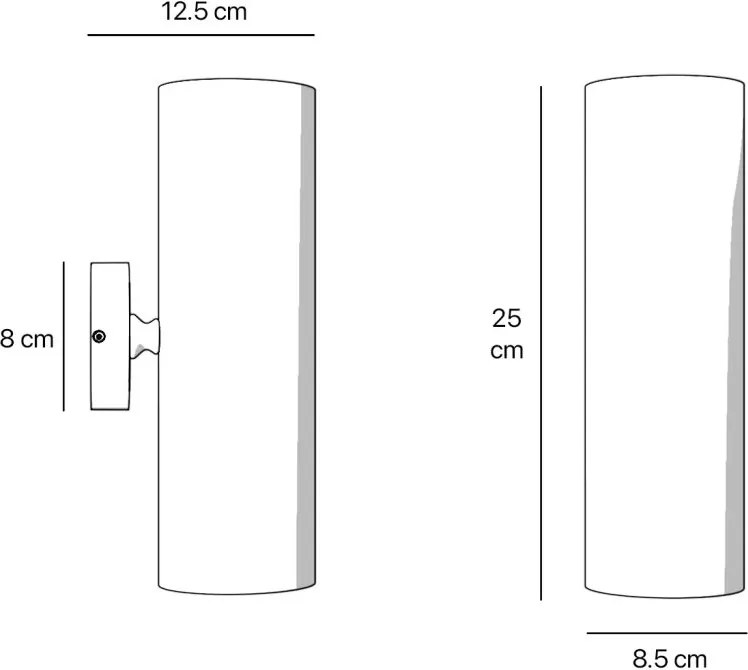 Aplica de perete tubulara din alama personalizabila Venere