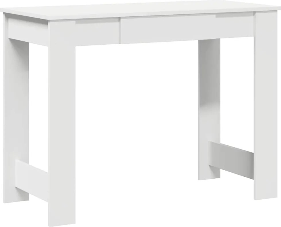 vidaXL Birou, alb, 100x45x75 cm, PAL