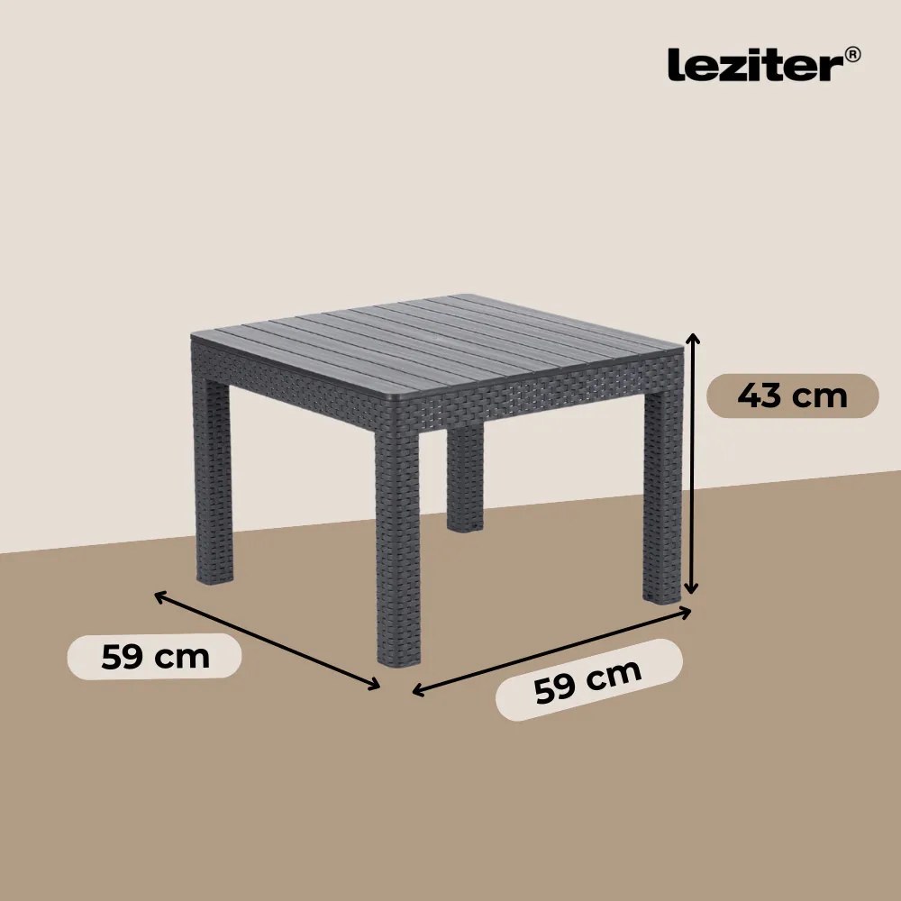 Set de mobilier de grădină Claire VI cu 6 locuri și masă Orlando, grafit
