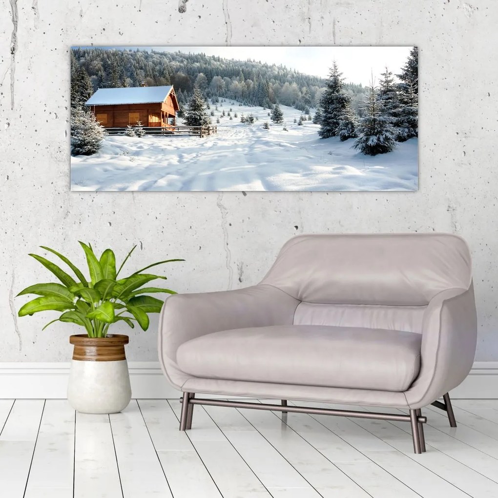 Tablou - Cabană de munte (120x50 cm)