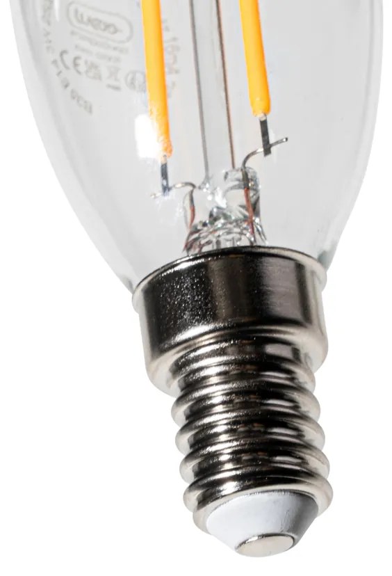 Set van 5 E14 dimbare LED lampen B35 helder 3W 250 lm 2200K