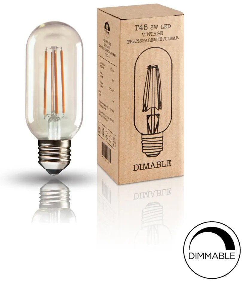 Bec LED Vintage E27 dimabil T45 8W