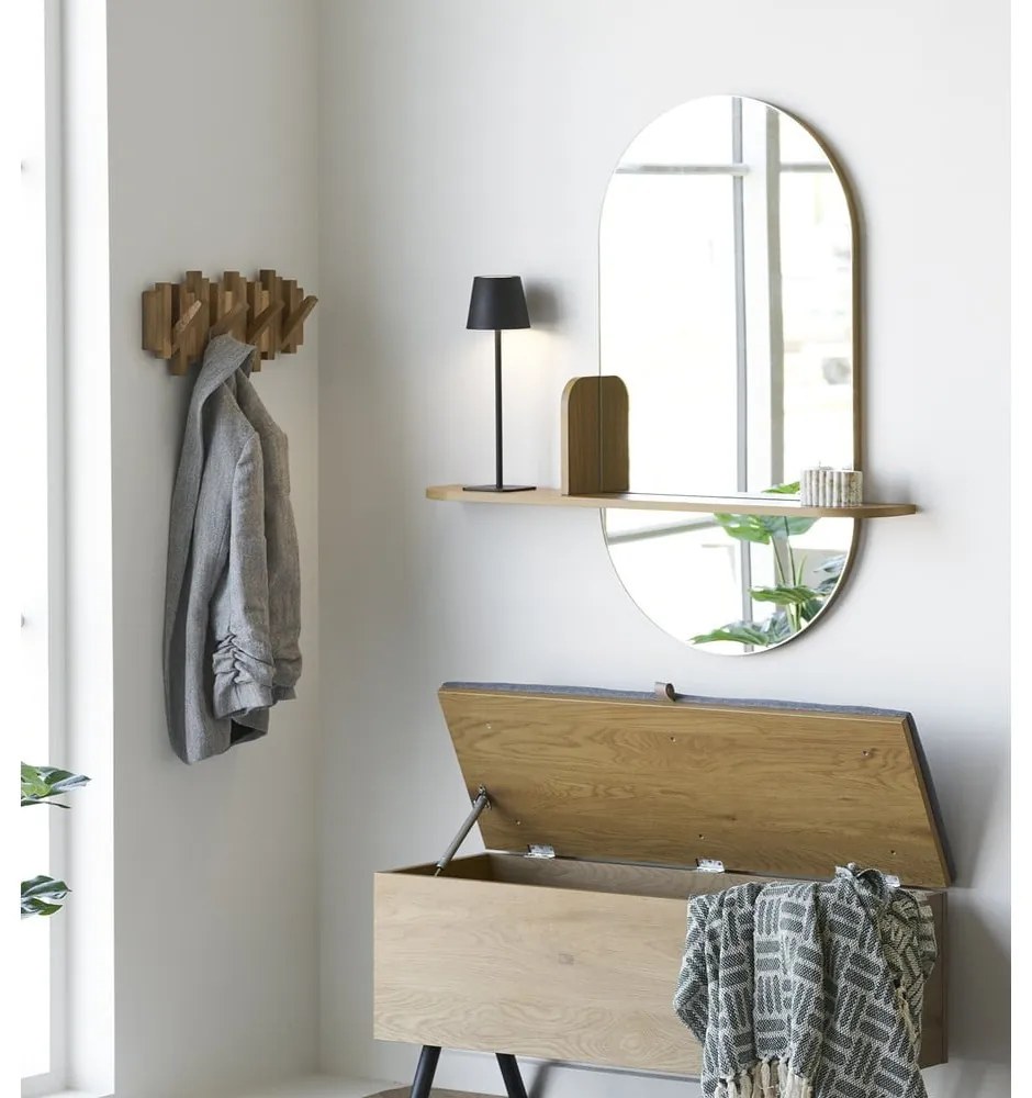 Oglindă de perete cu raft 92x94,5 cm Barco – House Nordic