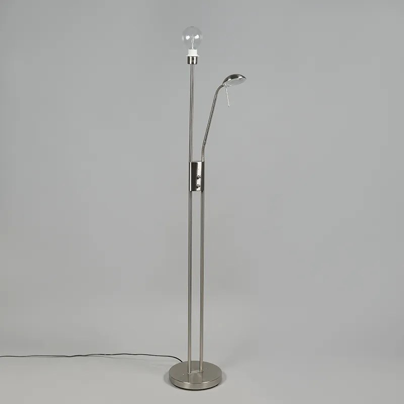 Lampa de podea modernă din oțel cu dimmer - Luxor