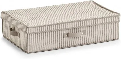 Organizator textil pliabil cu capac, Bej Stripes, l61,5xA38xH16,5 cm