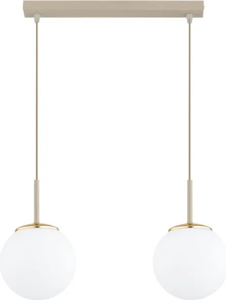 Brilagi - Lustru suspendat cu cablu MILO 2xE27/60W/230V bej/auriu