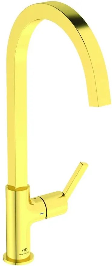 Baterie bucatarie Ideal Standard Gusto Square 306 auriu periat
