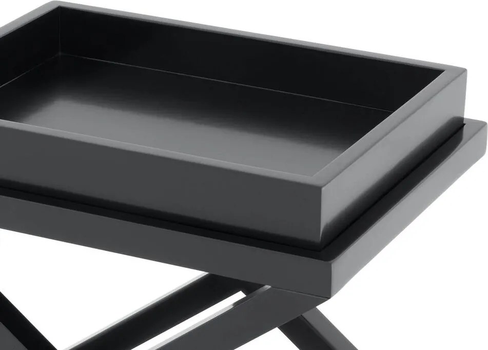 Masuta laterala design modern McArthur negru 61x48cm 105455 HZ