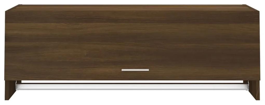 Sifonier, stejar maro, 100x32,5x35 cm, lemn prelucrat Stejar brun, 1