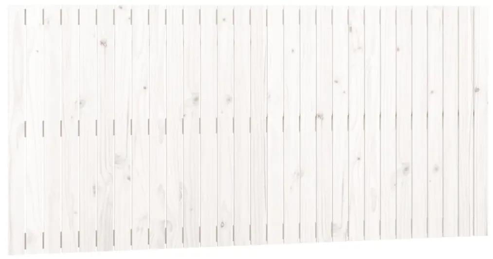824914 vidaXL Tăblie de pat pentru perete, alb, 185x3x90 cm, lemn masiv pin