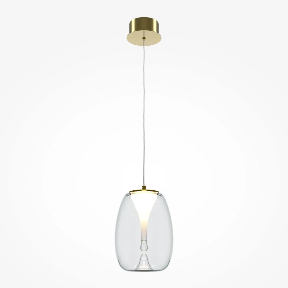 Pendul LED design decorativ Splash auriu/transparent