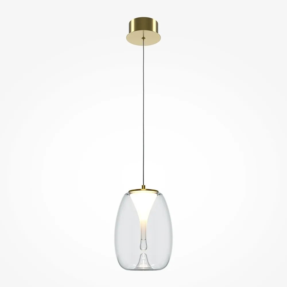 Pendul LED design decorativ Splash auriu/transparent