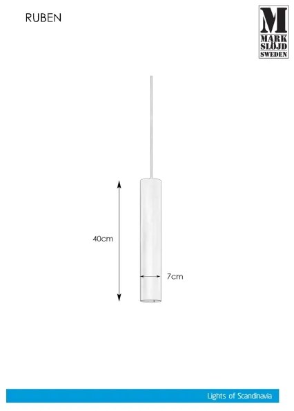 Markslöjd 107880 - Lustră în priză RUBEN 1xGU10/35W/230V