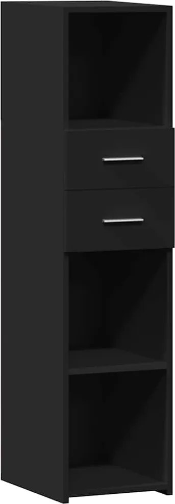 vidaXL Dulap înalt, negru, 30x42,5x124 cm, lemn prelucrat