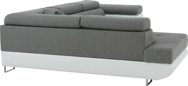 Colţar, alb/gri, model stânga, AMARETO NEW