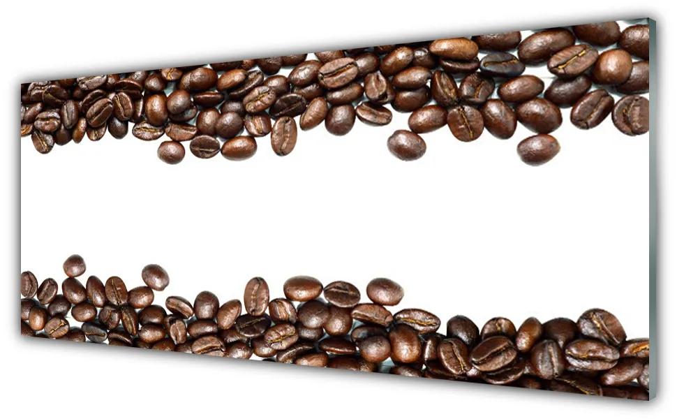 Tablouri acrilice Boabe de cafea Bucatarie Brun Alb