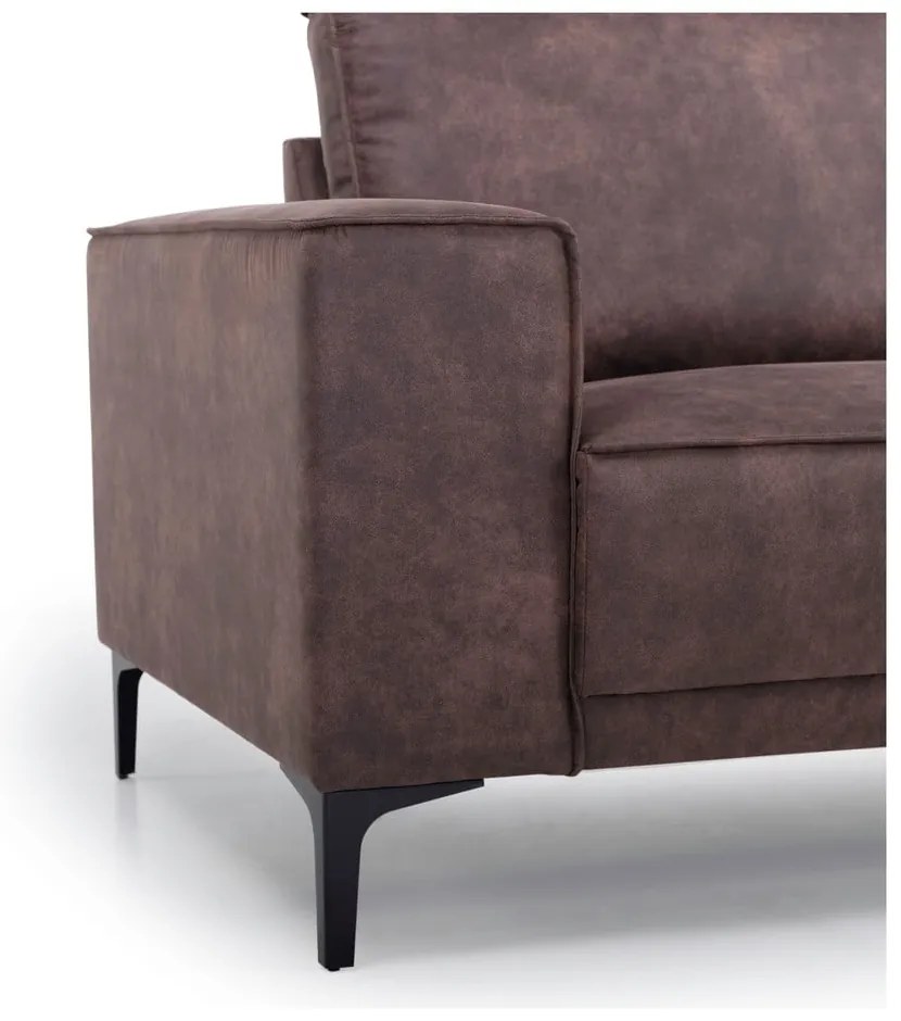 Fotoliu maro din imitație de piele Copenhagen - Scandic