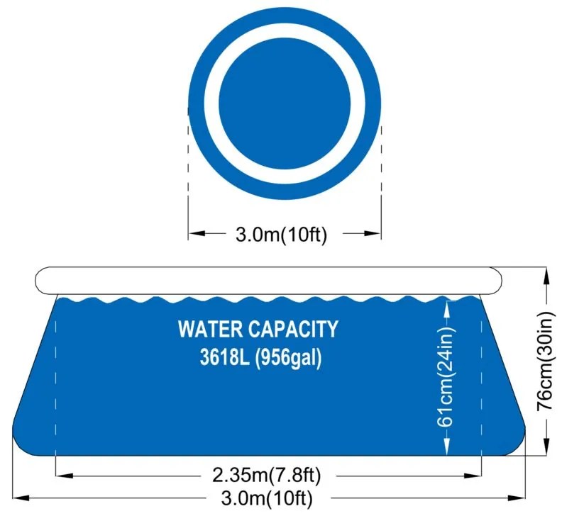 Piscina de expansiune AVENLI 3 m