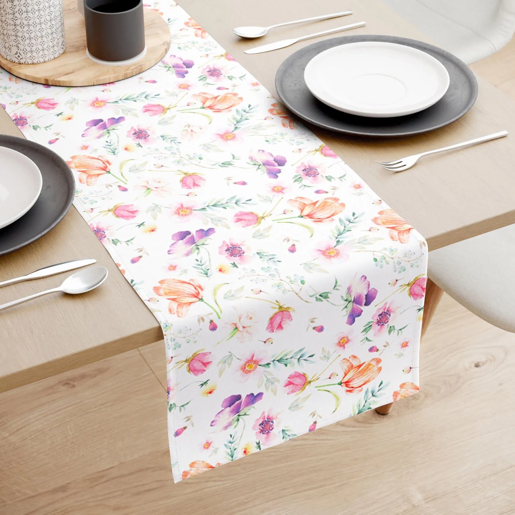 Goldea napron de masă 100% bumbac deluxe - mângâiere de primăvară 50x120 cm