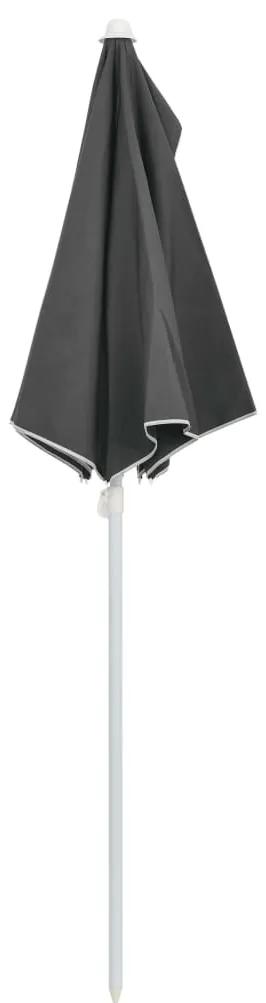 Umbrela de gradina cu stalp, antracit, 180x90 cm, semirotunda Antracit