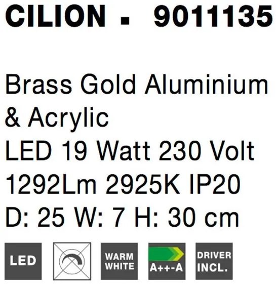 Aplica de perete LED design elegant CILION