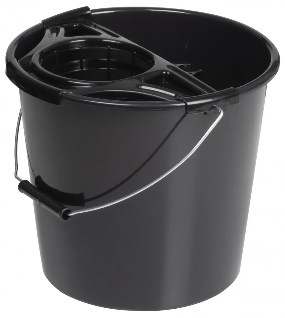 Galeata cu storcator 10L, negru, Simi