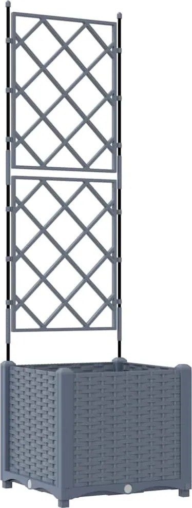 vidaXL Vază pentru Grădină Gri Deschis 40 x 40 x 143 cm Oțel