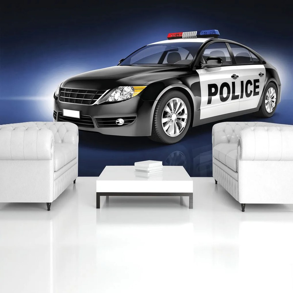 Fototapet - Mașina de poliție (254x184 cm)