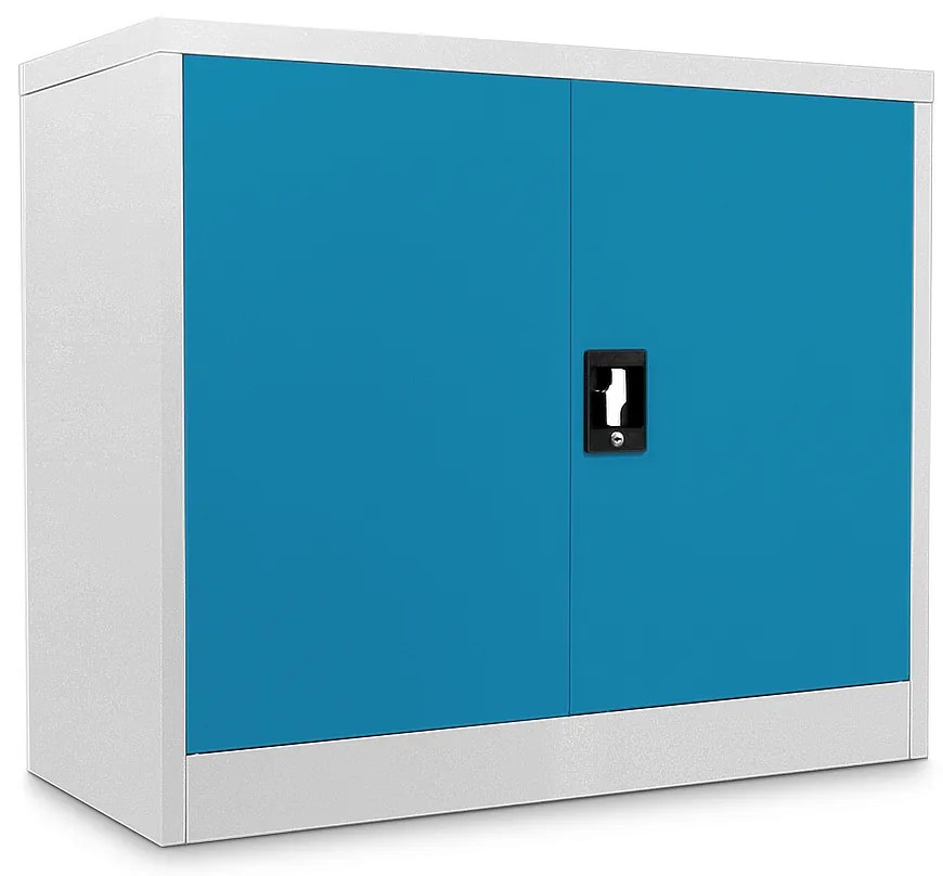 Dulap metalic universal jos 90 x 40 x 80 cm, încuietoare cilindrică, albastru - ral 5012