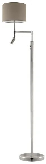 Lampadar LED Eglo TUNJA 1xE27/60W/230V + LED/2,1W d. 30 cm crom/taupe