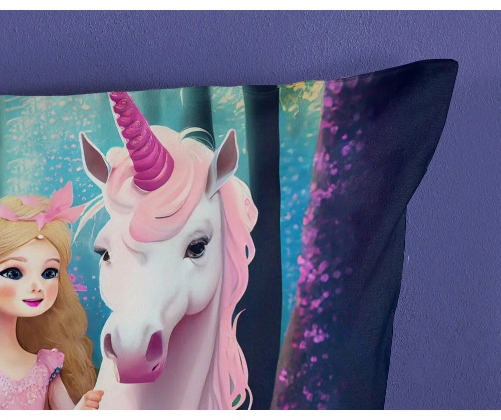 Lenjerie de pat pentru copii roz din microfibră pentru pat de o persoană, extinsă 140x220 cm Julia – Good Morning