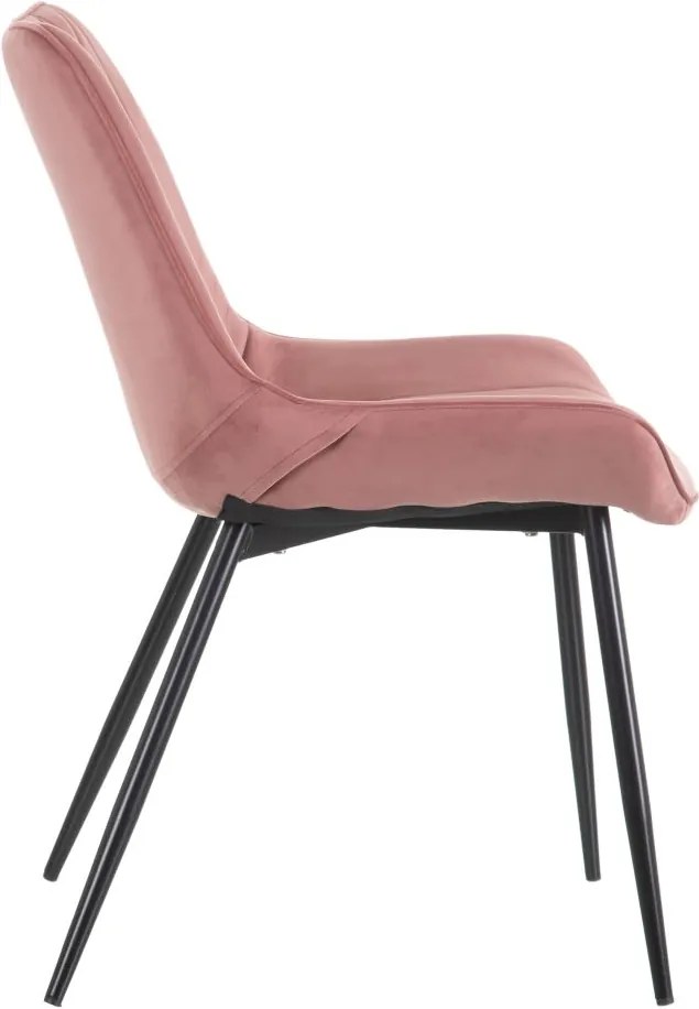 Scaun dining roz din catifea Chair Pink Velvet