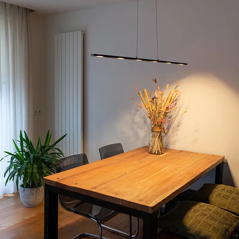 Lampă suspendată de designer neagră cu LED și variator tactil - Platina