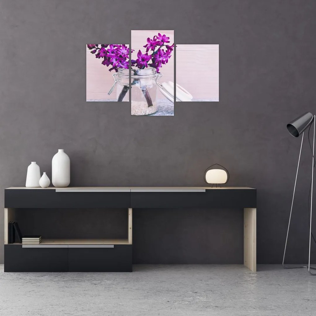 Tablou cu flori violete (90x60 cm)