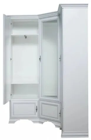 Dulap de colt Idento, 5 Usi, Alb Alpin