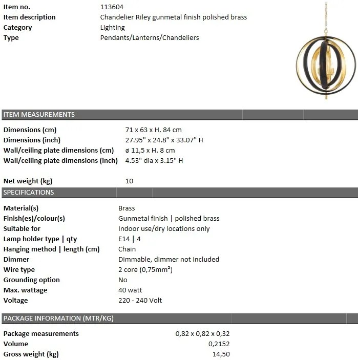 Lustra suspendata dimabila design LUX Riley 113604 HZ