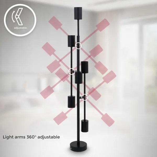 Lustră pe tijă 6xE27/60W/230V B.K. Licht 1344