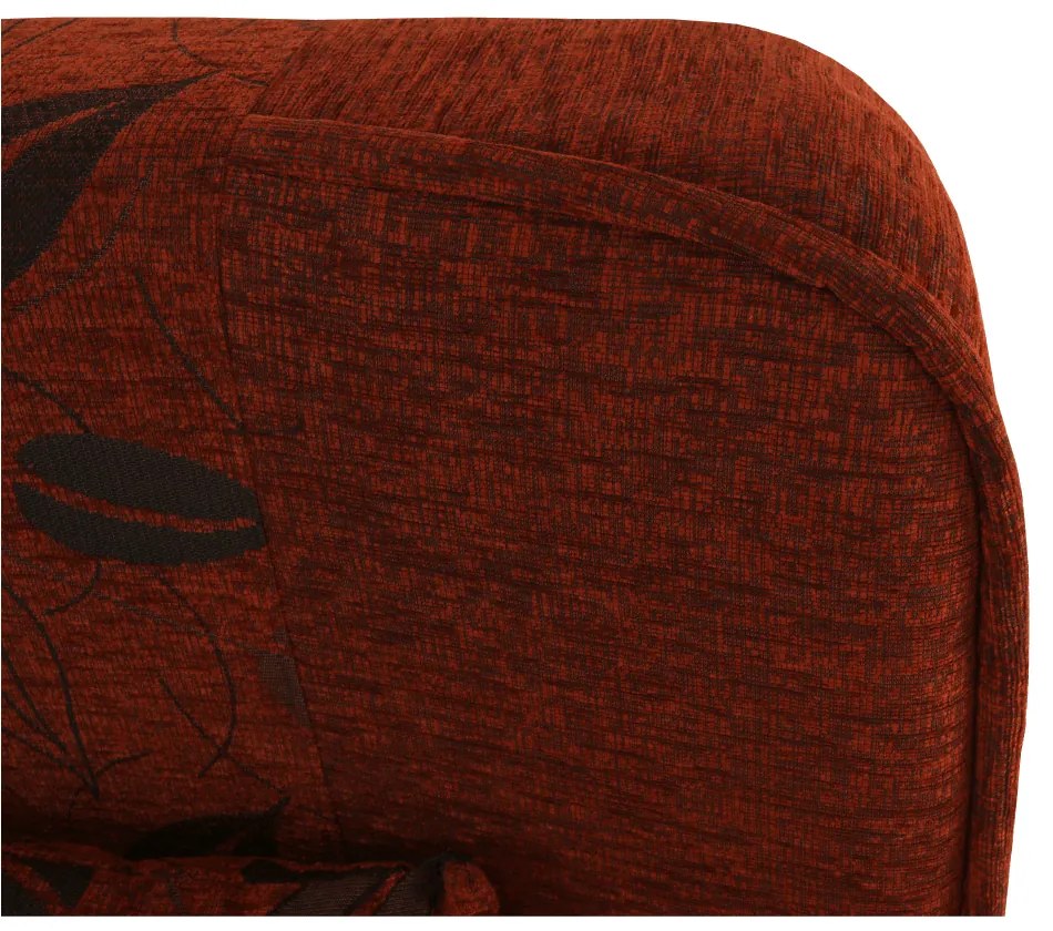 Canapea extensibilă, material textil cărămiziu/model, ASIA NEW