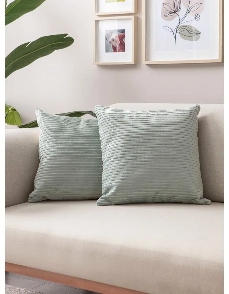 Fețe de pernă 2 buc. din catifea reiată 43x43 cm – Mioli Decor