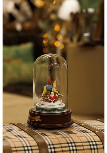 Decorațiune LED RGB animată de Crăciun cu muzică 8xLED/3xAAA alb cald