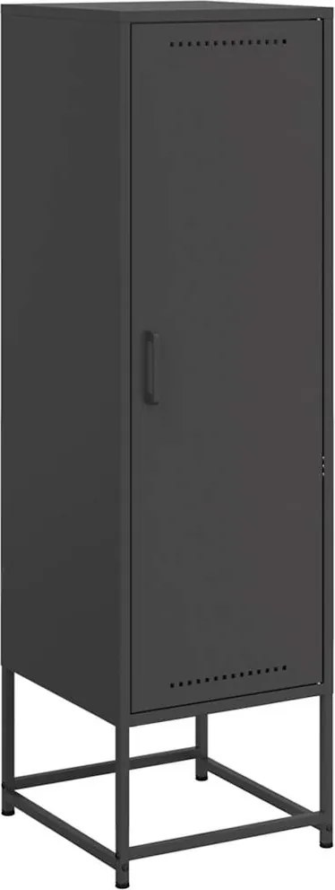 vidaXL Dulap înalt, negru, 36x39x123 cm, oțel