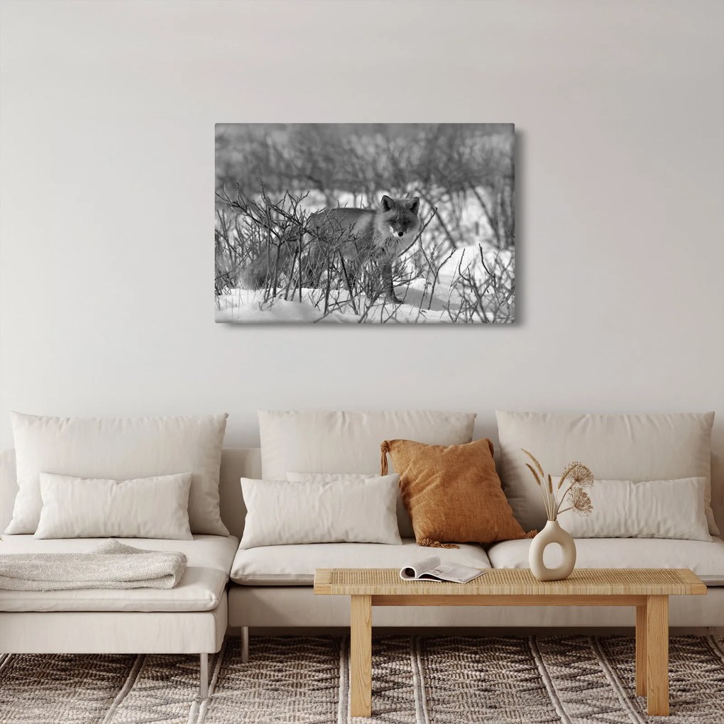 Tablou - Vulpe în timpul iernii (90x60 cm)