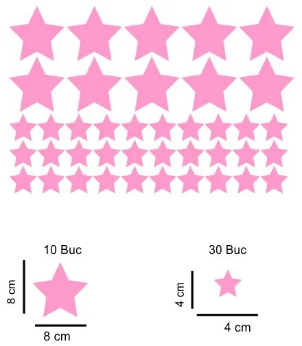 Set stickere perete Stelute Roz
