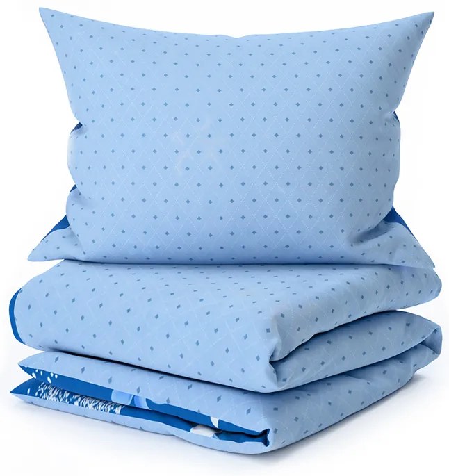 Lenjerie de pat din bumbac THERSA albastru Dimensiune lenjerie de pat: 70 x 90 cm | 140 x 200 cm
