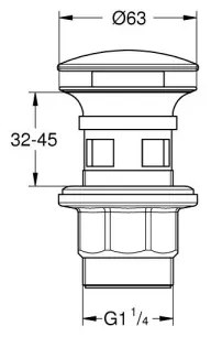 GROHE 40824000 - Set de scurgere, crom lucios