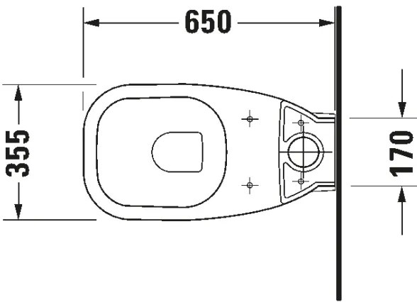 Duravit D-CODE vas WC compact din ceramică, alb lucios - 21180900002