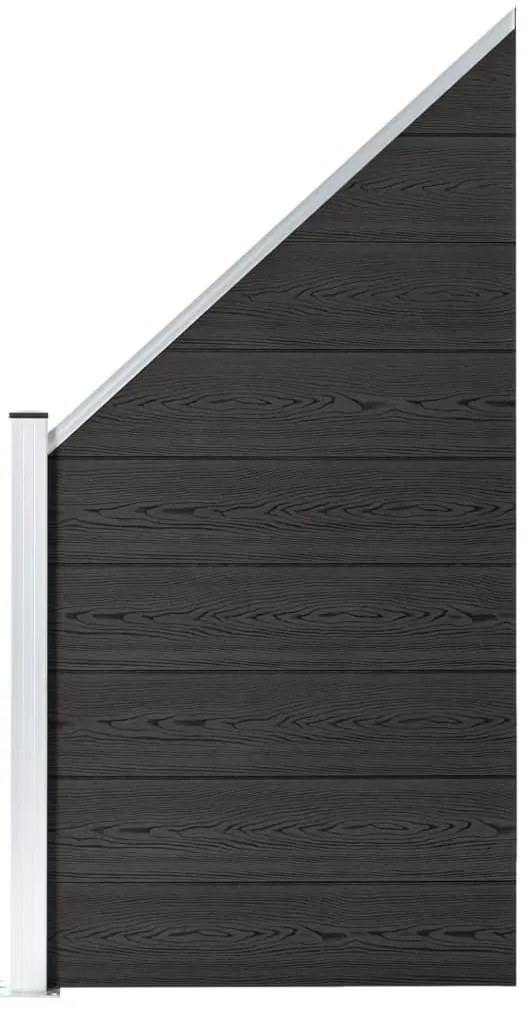 vidaXL Panou de gard, gri, 95x(105-180) cm, WPC
