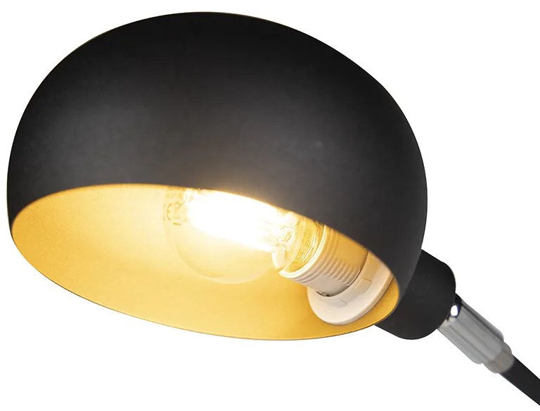 Lampa de podea de design neagră cu 5 lumini - Sixties Marmo