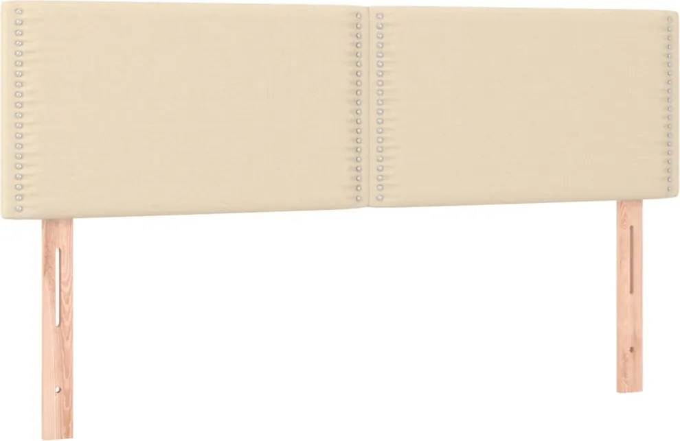 vidaXL Tăblii de pat, crem, 144x5x78/88 cm, textil